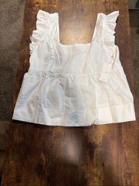 NWT- 100% Cotton Lilly Pulitzer Resort White Cotton Babydoll Top Size 16